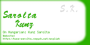 sarolta kunz business card